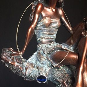 Vintage Sapphire Faceted Wire Choker